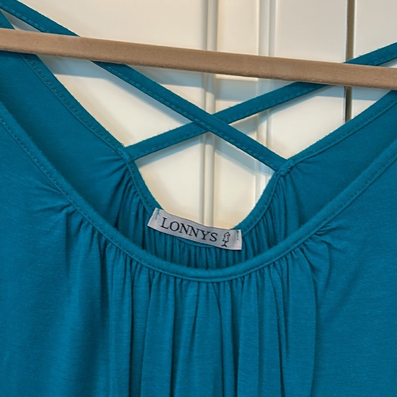 Lonny’s Teal Loose Fitting Dress / Cover- Up. Women’s Medium - Picture 2 of 6